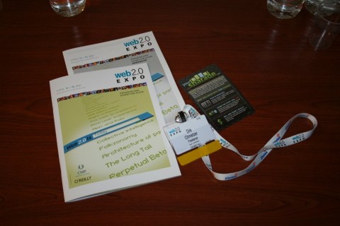 Web 2.0 Expo Badge und Programm