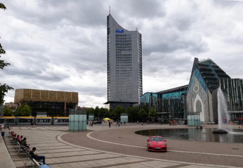 Augustplatz mit Gewandhaus und Universität