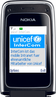 Intranet Startseite auf Handy